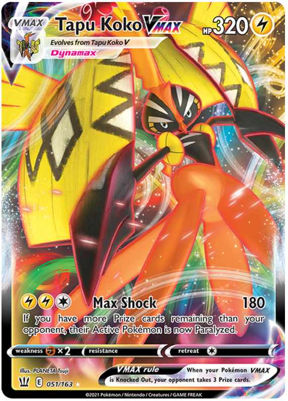 Tapu Koko VMAX (051/163) [Sword & Shield: Battle Styles] | Exor Games New Glasgow