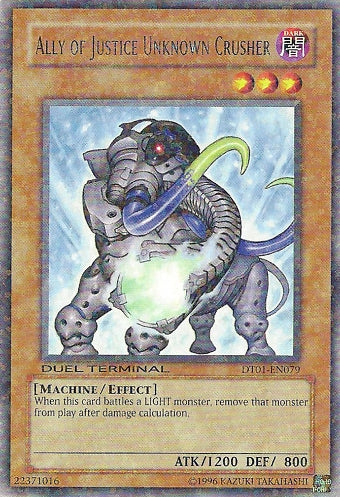 Ally of Justice Unknown Crusher [DT01-EN079] Rare | Exor Games New Glasgow