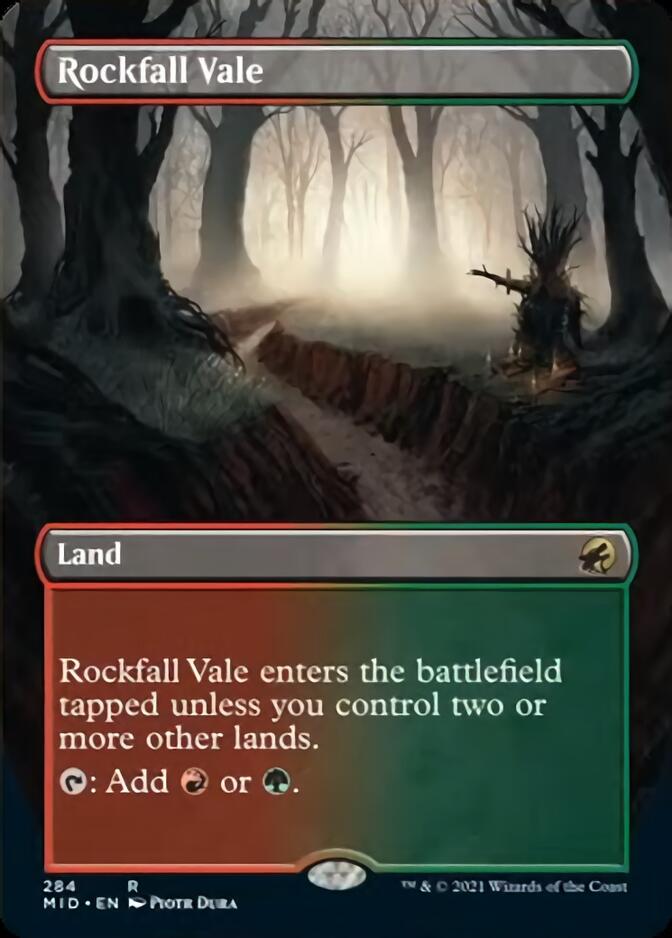 Rockfall Vale (Borderless Alternate Art) [Innistrad: Midnight Hunt] | Exor Games New Glasgow