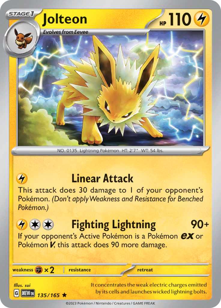 Jolteon (135/165) [Scarlet & Violet 151] | Exor Games New Glasgow