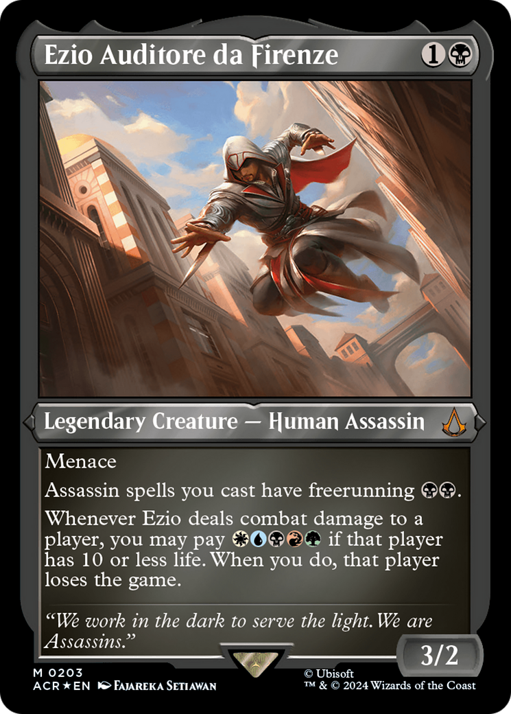 Ezio Auditore da Firenze (Foil Etched) [Assassin's Creed] | Exor Games New Glasgow