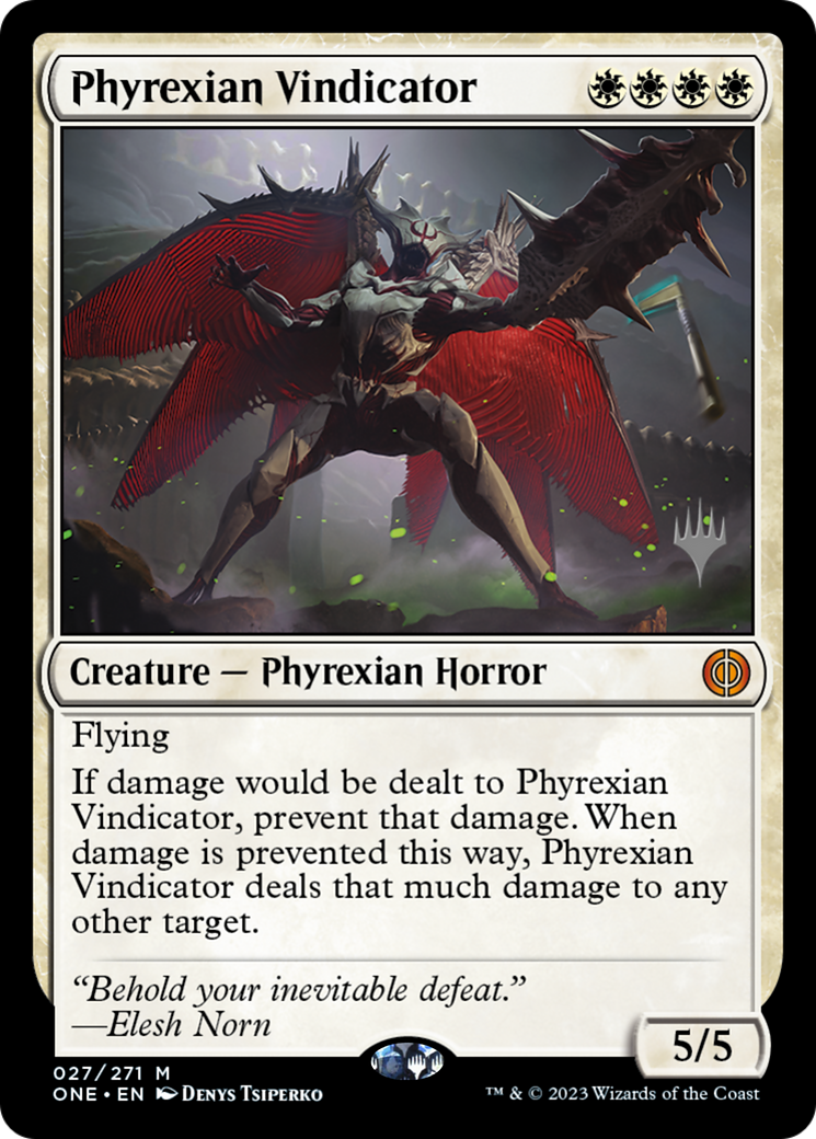 Phyrexian Vindicator (Promo Pack) [Phyrexia: All Will Be One Promos] | Exor Games New Glasgow