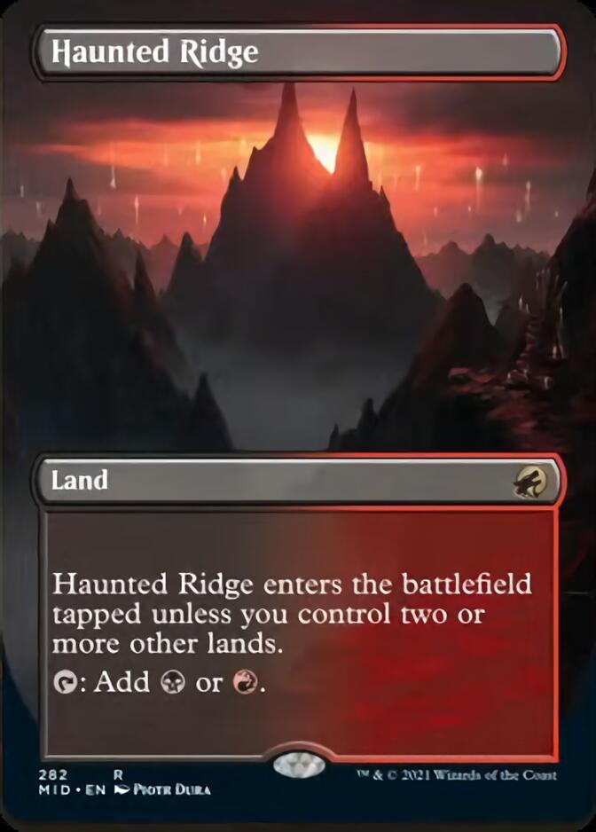 Haunted Ridge (Borderless Alternate Art) [Innistrad: Midnight Hunt] | Exor Games New Glasgow