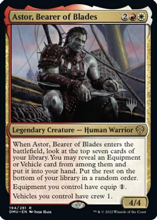 Astor, Bearer of Blades (Promo Pack) [Dominaria United Promos] | Exor Games New Glasgow