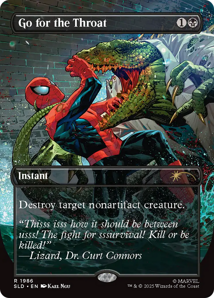 Go for the Throat (Rainbow Foil) [Secret Lair Drop Series] | Exor Games New Glasgow