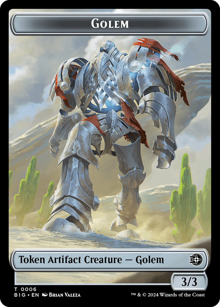 Golem Token [Outlaws of Thunder Junction: The Big Score Tokens] | Exor Games New Glasgow