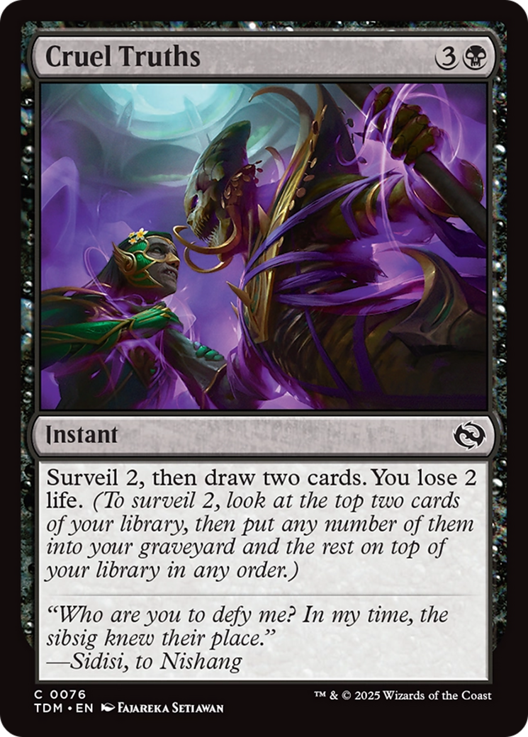 Cruel Truths [Tarkir: Dragonstorm] | Exor Games New Glasgow
