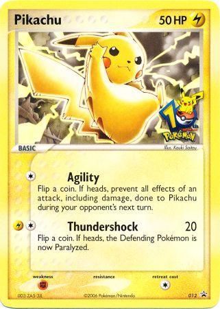 Pikachu (012) (10th Anniversary Promo) [Miscellaneous Cards] | Exor Games New Glasgow