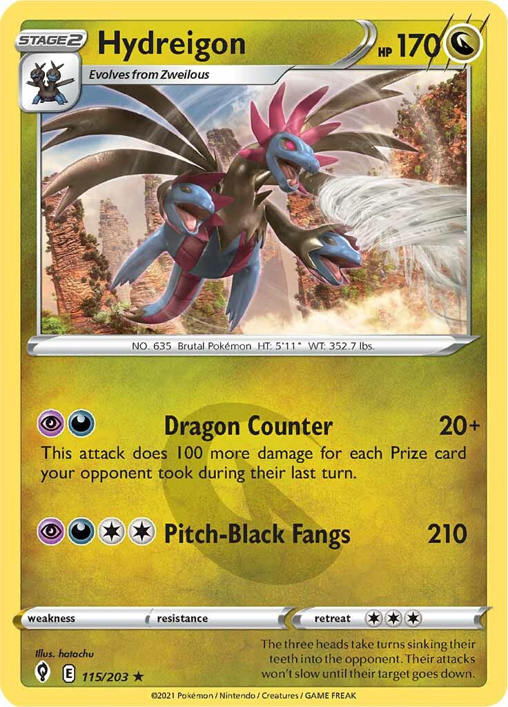 Hydreigon (115/203) [Sword & Shield: Evolving Skies] | Exor Games New Glasgow