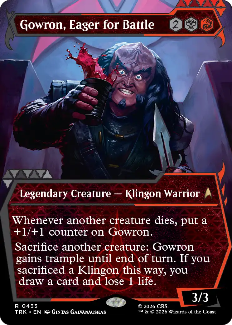 Gowron, Eager for Battle (Showcase) [Star Trek] | Exor Games New Glasgow