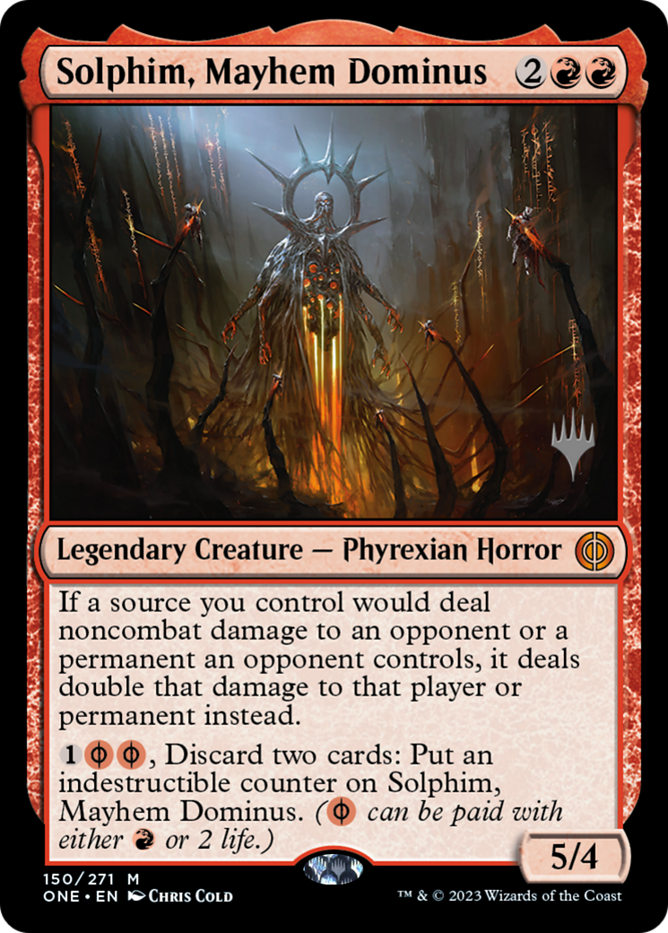 Solphim, Mayhem Dominus (Promo Pack) [Phyrexia: All Will Be One Promos] | Exor Games New Glasgow