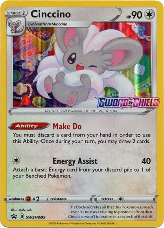 Cinccino (SWSH009) (Prerelease Promo) [Sword & Shield: Black Star Promos] | Exor Games New Glasgow