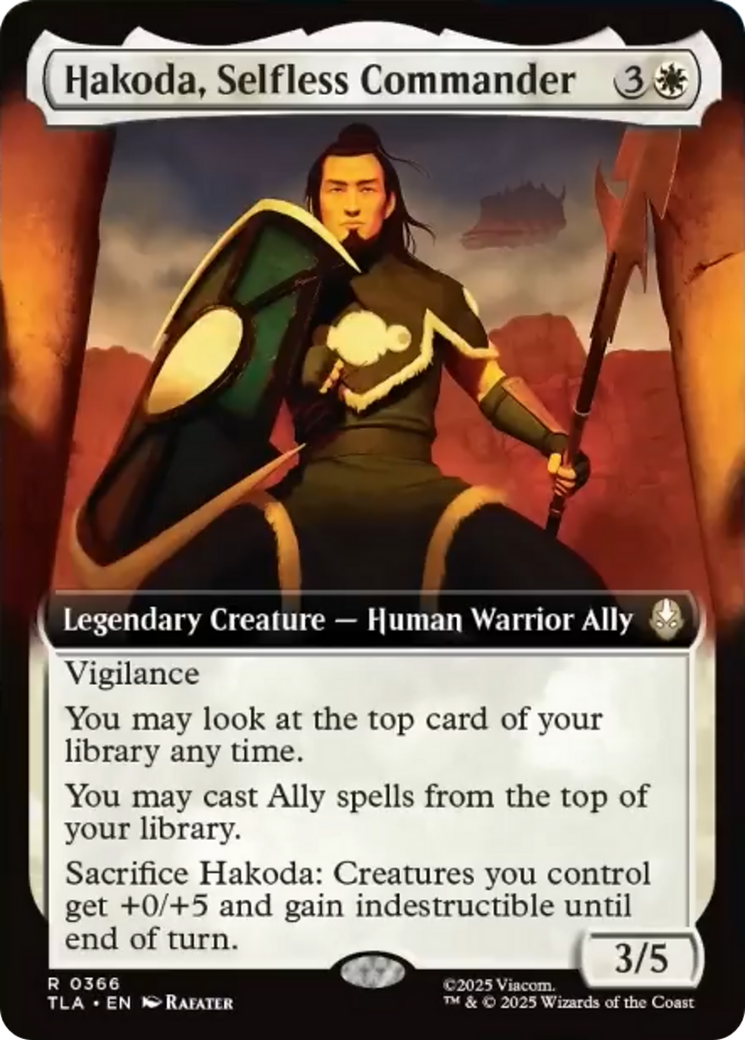 Hakoda, Selfless Commander (Extended Art) [Avatar: The Last Airbender] | Exor Games New Glasgow