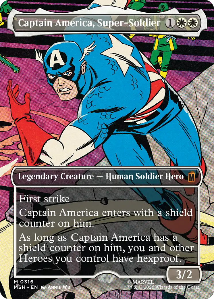 Captain America, Super-Soldier (Borderless) (0316) [Marvel Super Heroes] | Exor Games New Glasgow