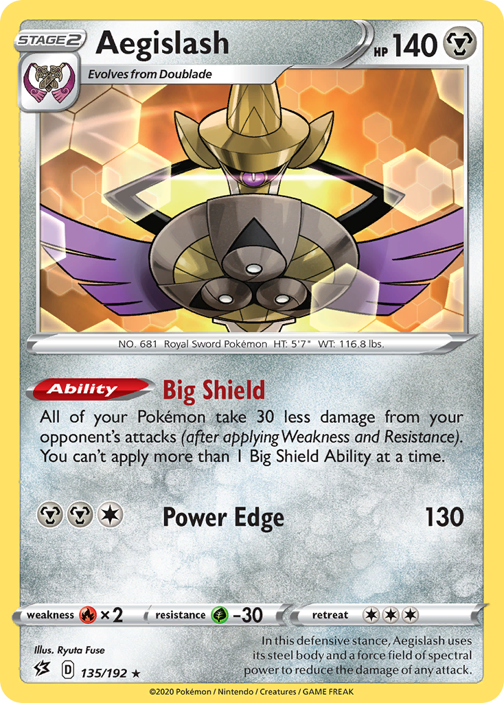 Aegislash (135/192) [Sword & Shield: Rebel Clash] | Exor Games New Glasgow