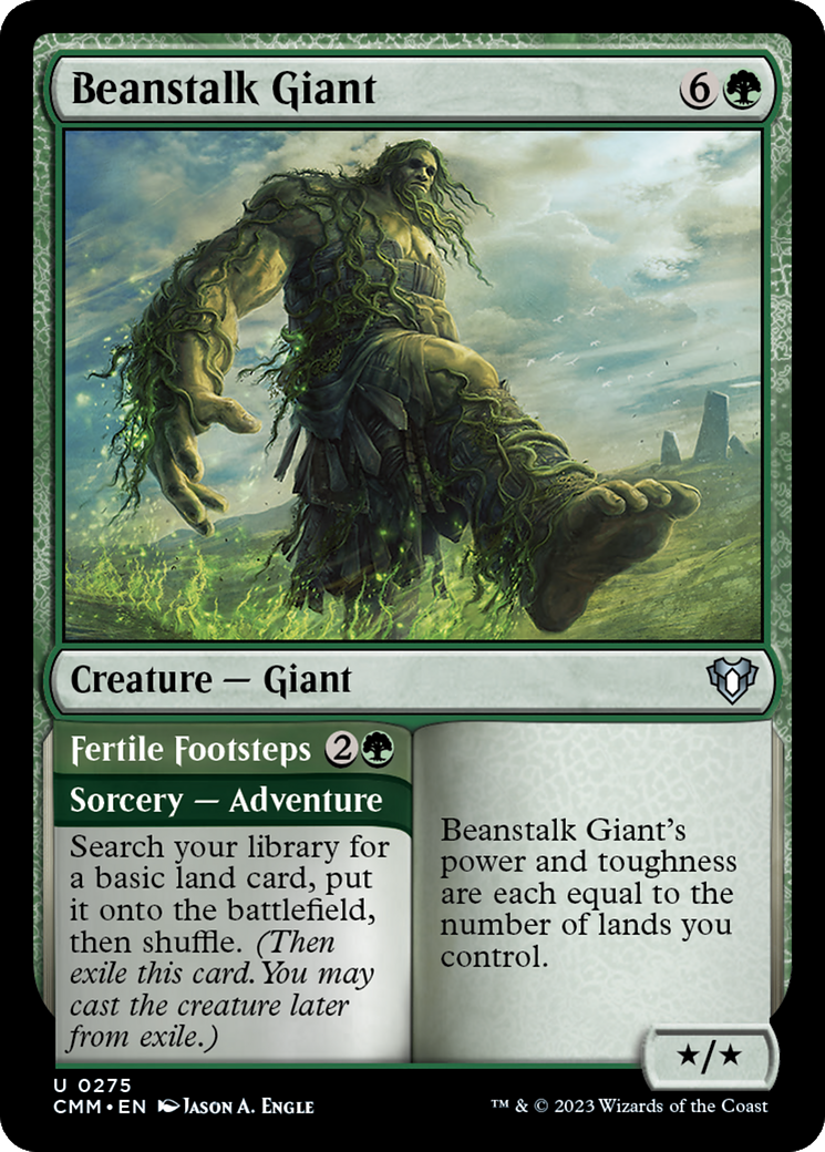 Beanstalk Giant // Fertile Footsteps [Commander Masters] | Exor Games New Glasgow