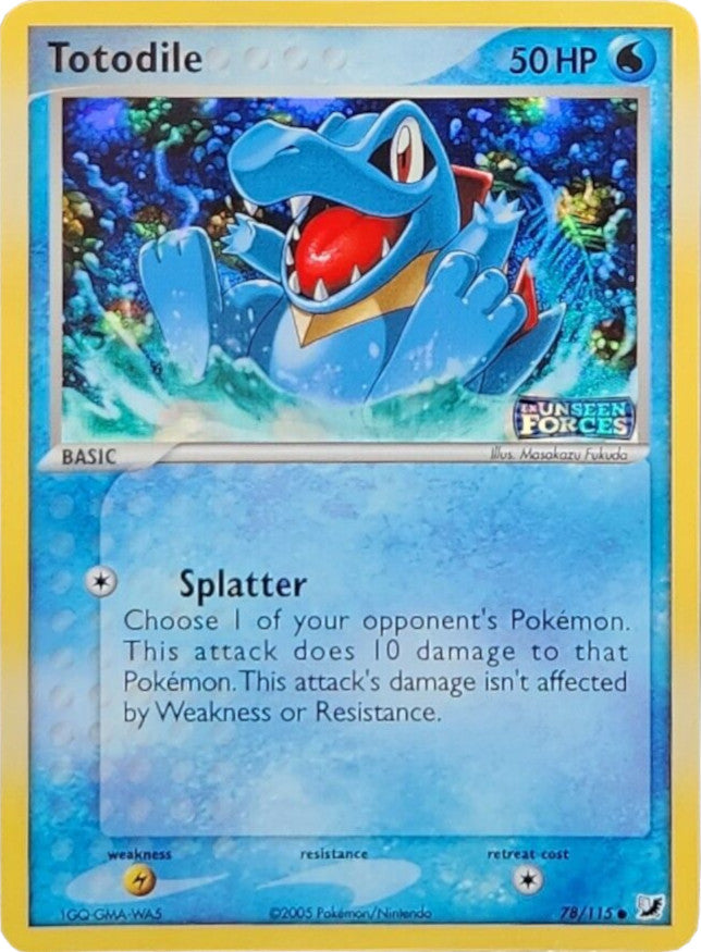 Totodile (78/115) (Stamped) [EX: Unseen Forces] | Exor Games New Glasgow