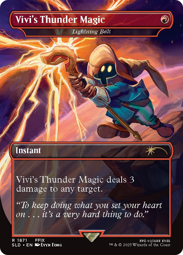 Vivi's Thunder Magic - Lightning Bolt [Secret Lair Drop Series] | Exor Games New Glasgow