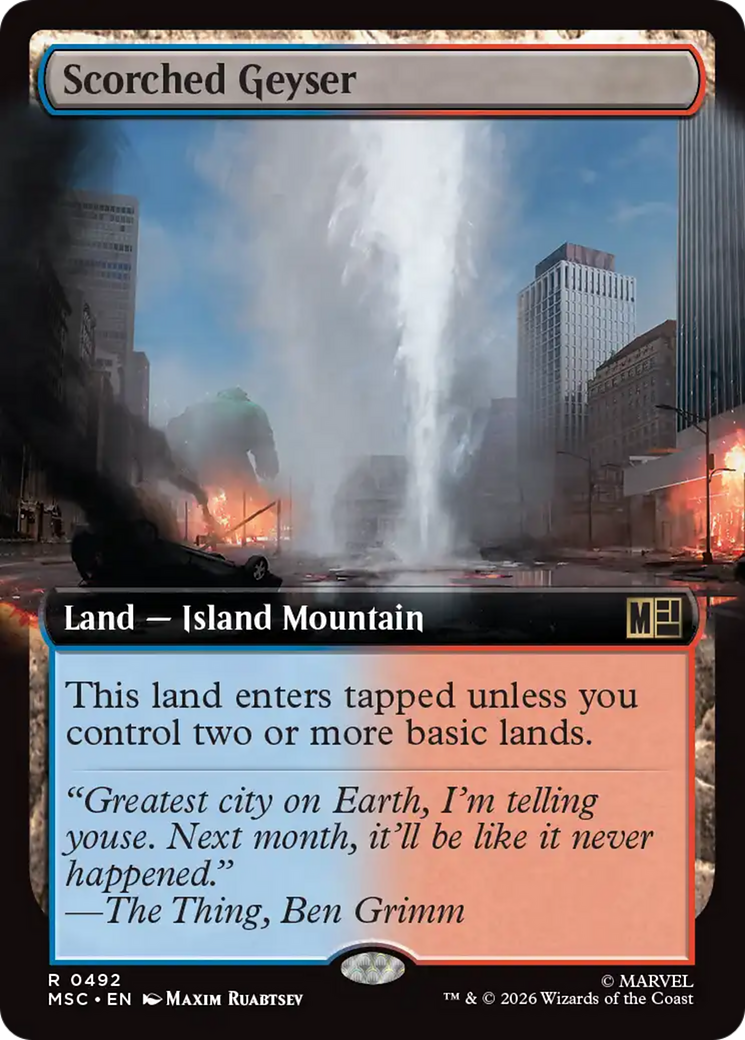 Scorched Geyser (Extended Art) [Marvel Super Heroes Commander] | Exor Games New Glasgow