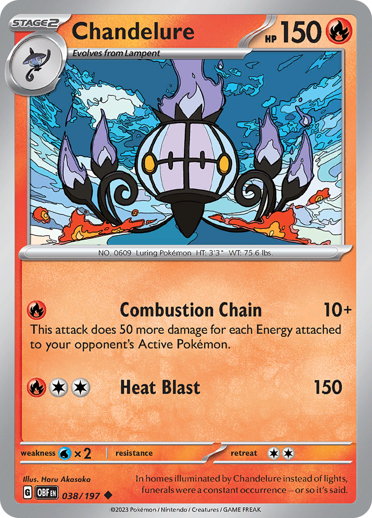 Chandelure (038/197) [Scarlet & Violet: Obsidian Flames] | Exor Games New Glasgow