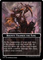 Bounty: Frankie the Fang // Bounty Rules Double-Sided Token [Outlaws of Thunder Junction Commander Tokens] | Exor Games New Glasgow