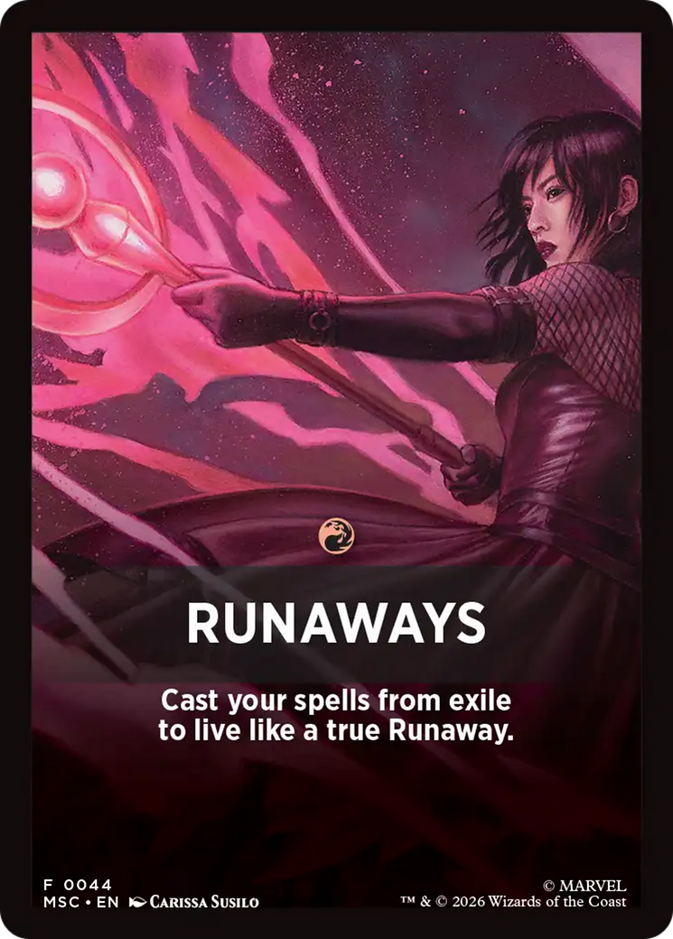 Runaways Theme Card [Marvel Super Heroes Commander] | Exor Games New Glasgow