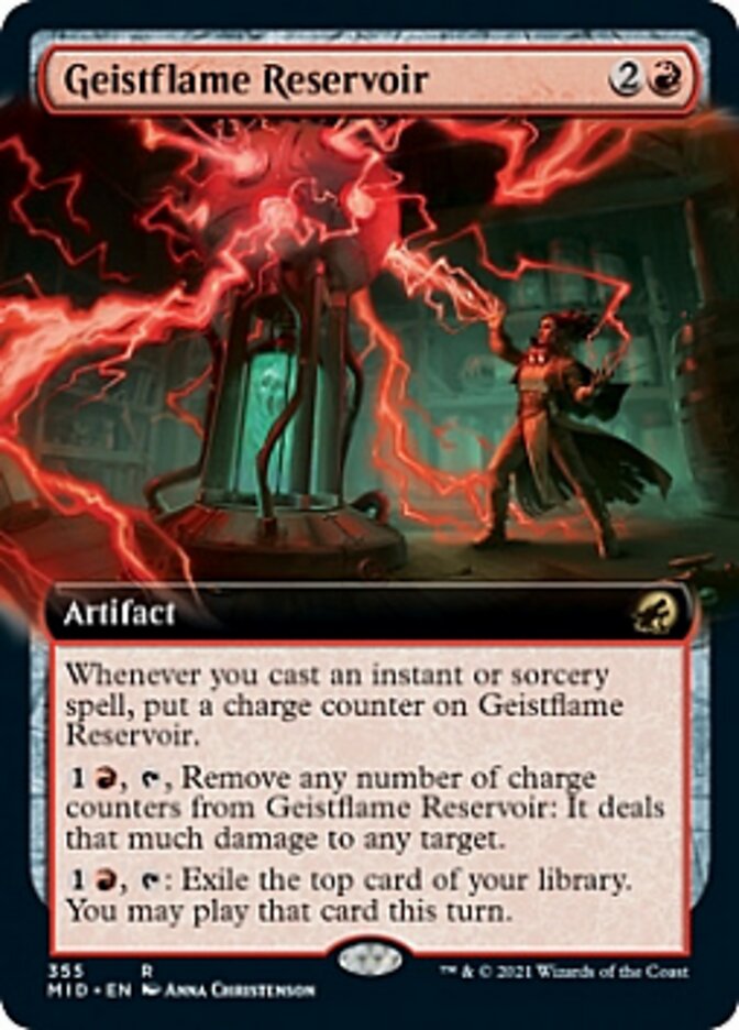 Geistflame Reservoir (Extended Art) [Innistrad: Midnight Hunt] | Exor Games New Glasgow