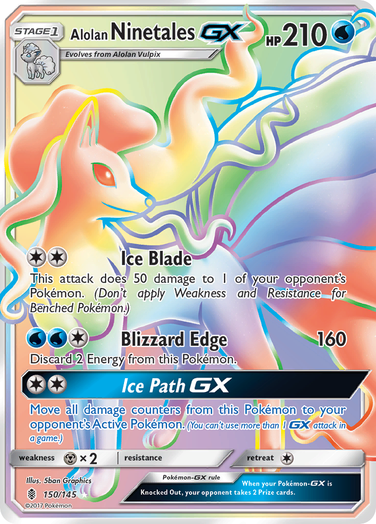 Alolan Ninetales GX (150/145) [Sun & Moon: Guardians Rising] | Exor Games New Glasgow