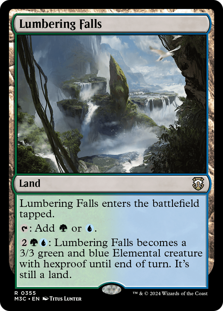 Lumbering Falls (Ripple Foil) [Modern Horizons 3 Commander] | Exor Games New Glasgow