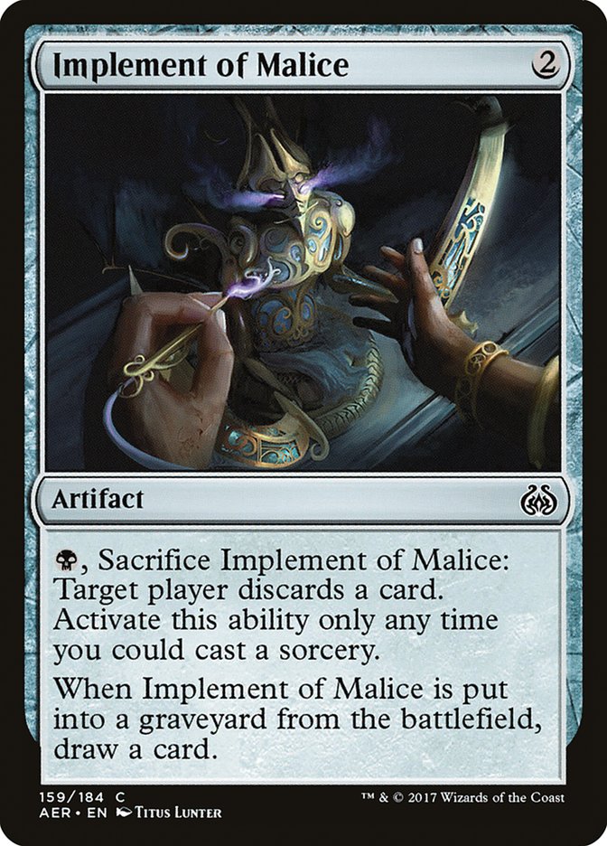 Implement of Malice [Aether Revolt] | Exor Games New Glasgow