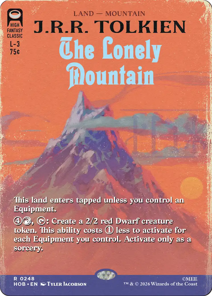 The Lonely Mountain (Borderless) (0248) (Surge Foil) [The Hobbit] | Exor Games New Glasgow