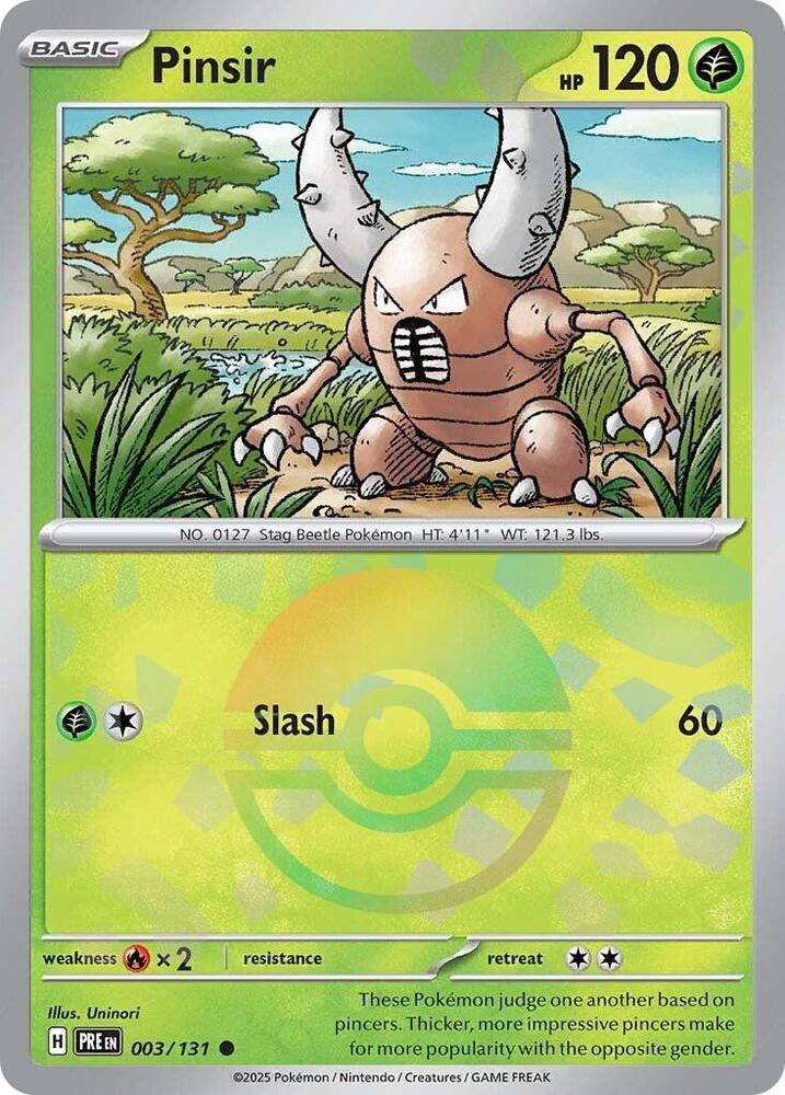 Pinsir (003/131) (Poke Ball Pattern) [Scarlet & Violet: Prismatic Evolutions] | Exor Games New Glasgow