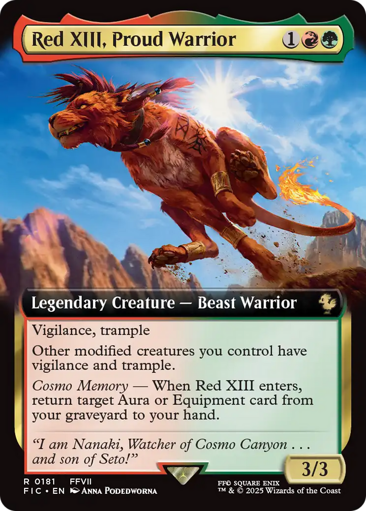 Red XIII, Proud Warrior (Extended Art) [FINAL FANTASY Commander] | Exor Games New Glasgow