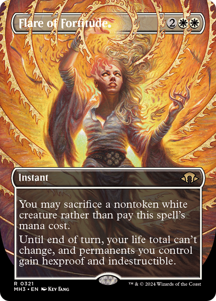 Flare of Fortitude (Borderless) [Modern Horizons 3] | Exor Games New Glasgow