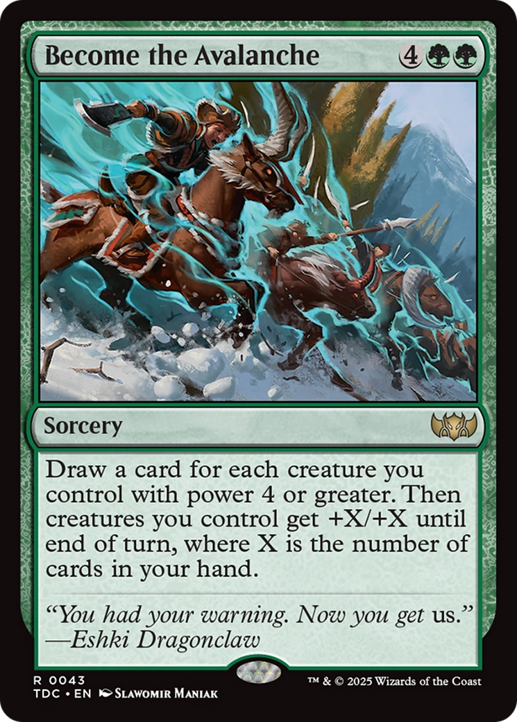 Become the Avalanche [Tarkir: Dragonstorm Commander] | Exor Games New Glasgow