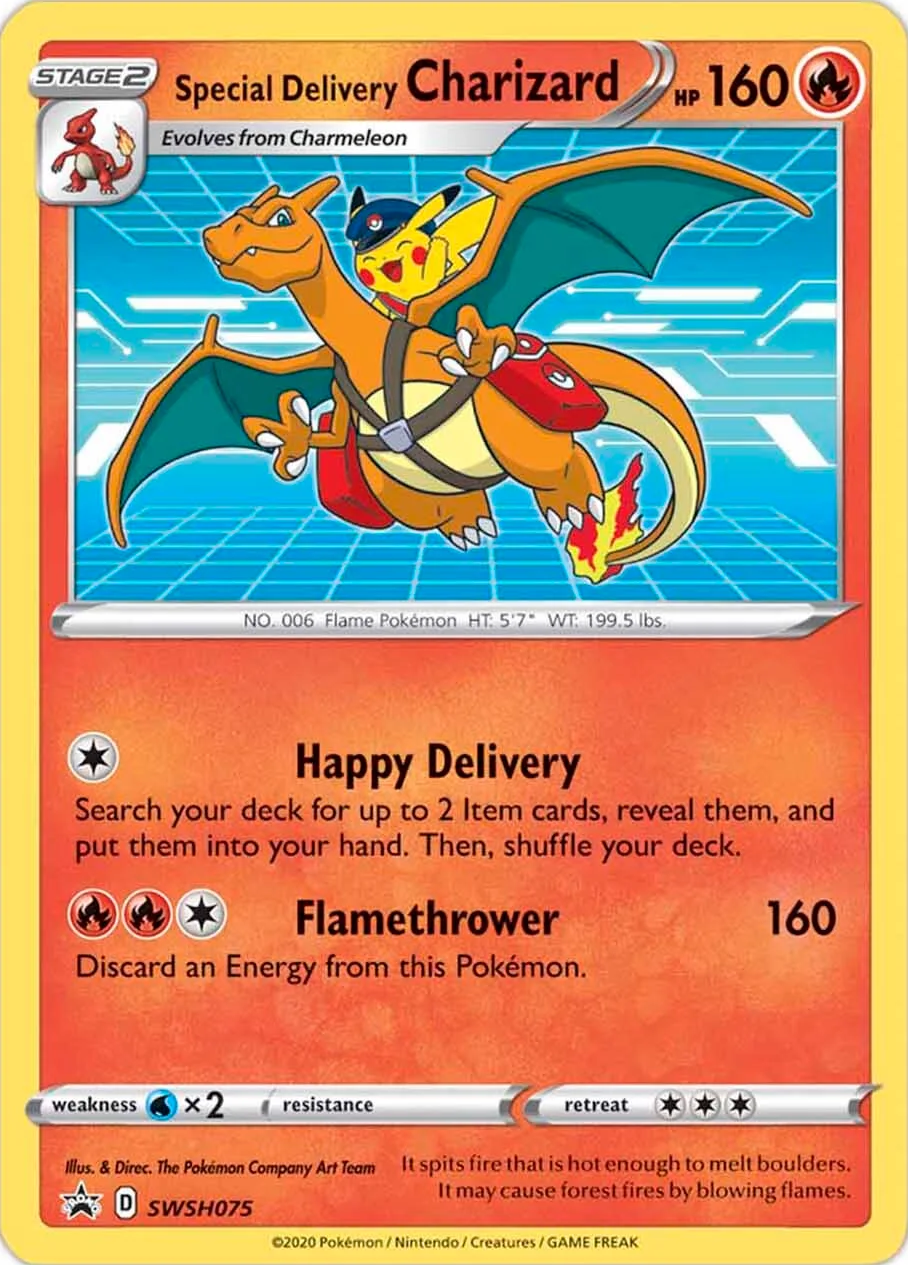 Special Delivery Charizard (SWSH075) [Sword & Shield: Black Star Promos] | Exor Games New Glasgow