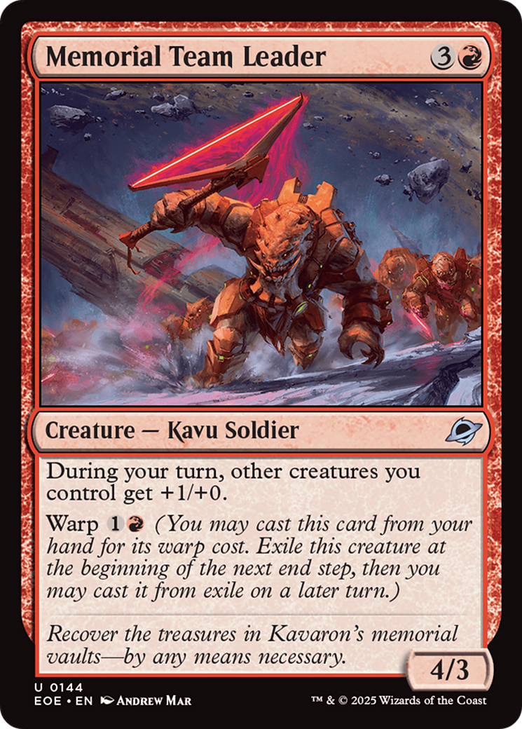 Memorial Team Leader [Edge of Eternities] | Exor Games New Glasgow