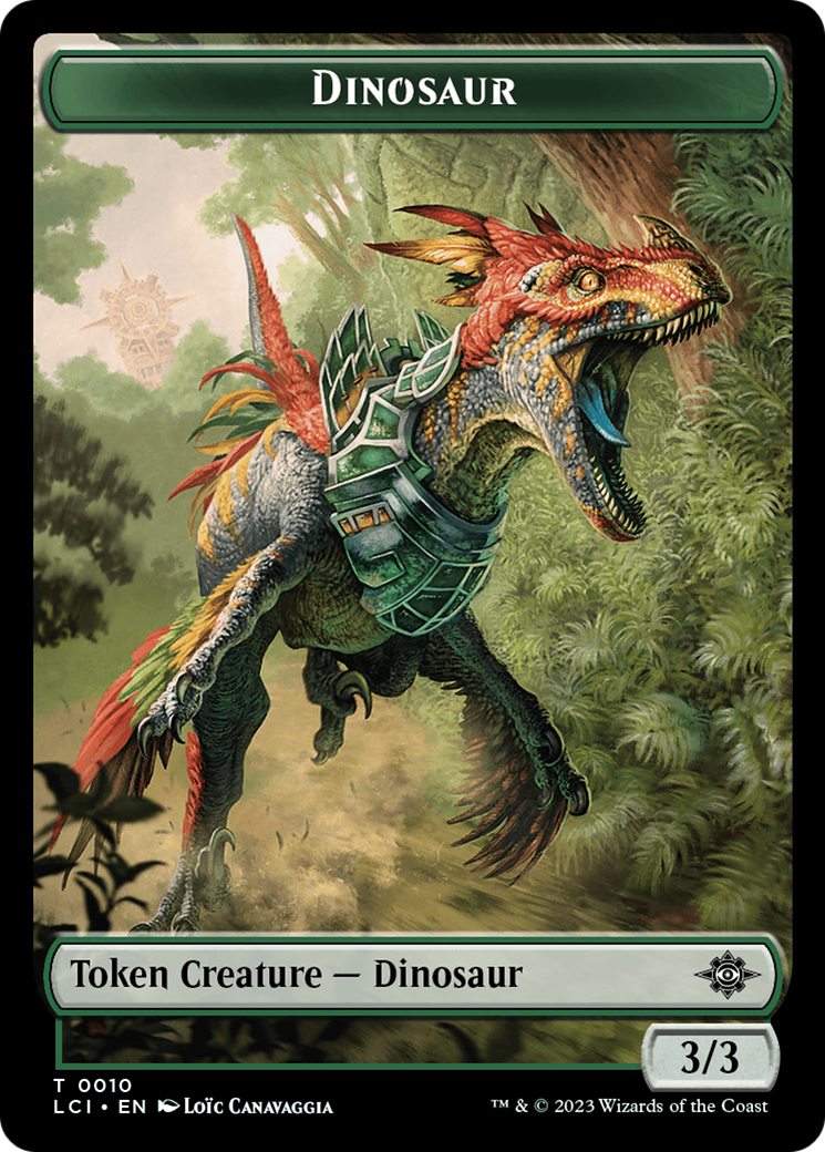 Dinosaur Token (0010) [The Lost Caverns of Ixalan Tokens] | Exor Games New Glasgow