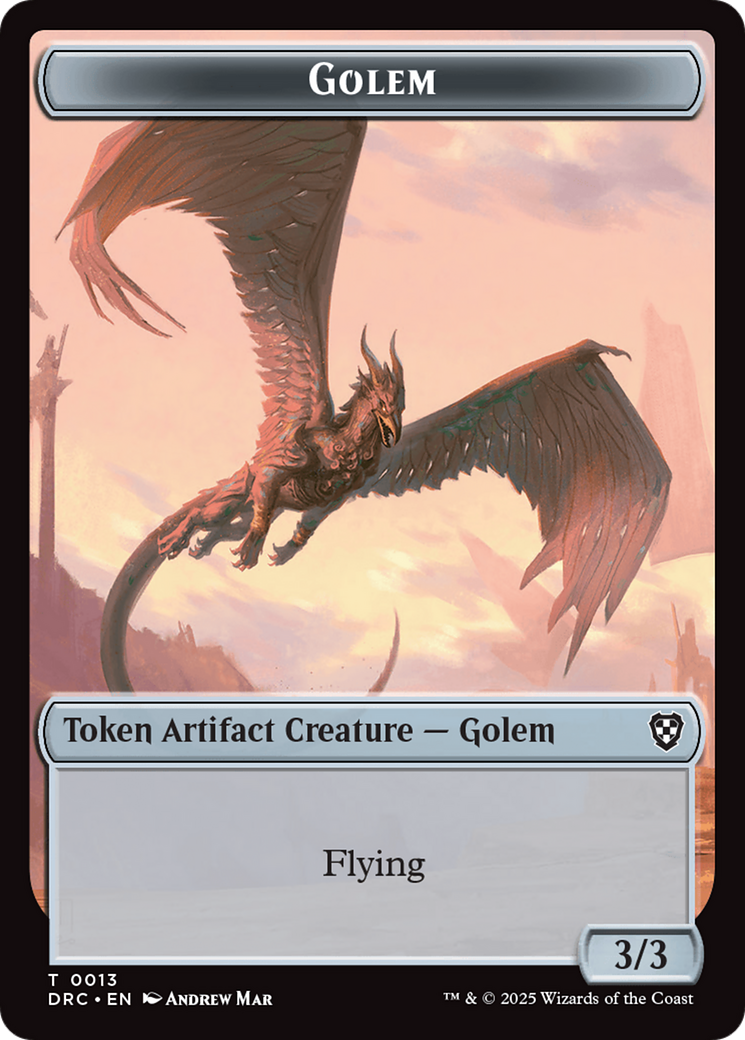 Golem (0013) // Nalaar Aetherjet Double-Sided Token [Aetherdrift Tokens] | Exor Games New Glasgow