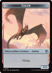 Golem (0013) // Nalaar Aetherjet Double-Sided Token [Aetherdrift Tokens] | Exor Games New Glasgow