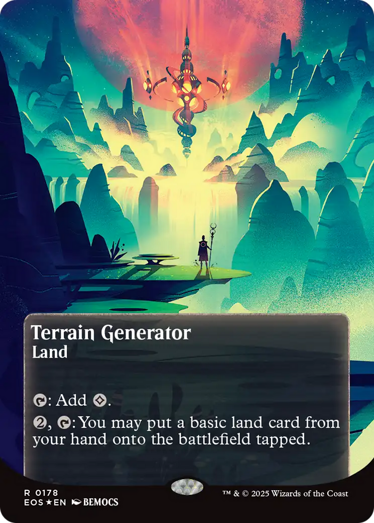 Terrain Generator (0178) (Borderless) (Galaxy Foil) [Edge of Eternities: Stellar Sights] | Exor Games New Glasgow