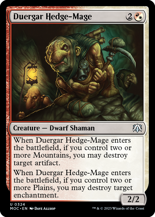 Duergar Hedge-Mage [March of the Machine Commander] | Exor Games New Glasgow