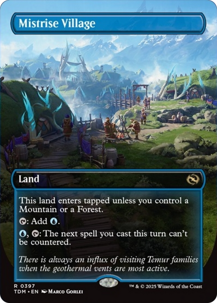 Mistrise Village (Borderless) [Tarkir: Dragonstorm] | Exor Games New Glasgow