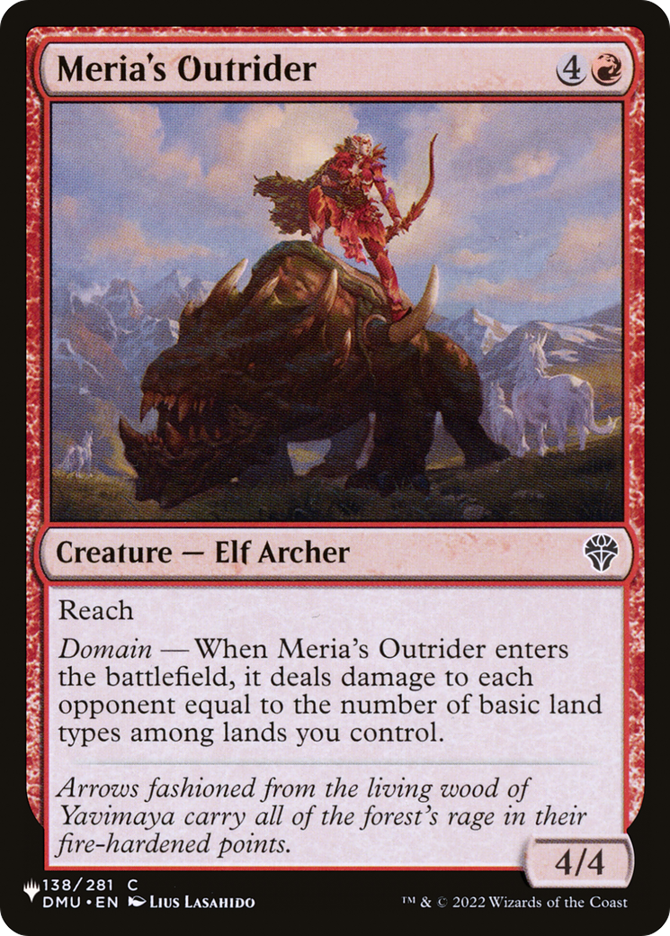 Meria's Outrider [The List Reprints] | Exor Games New Glasgow