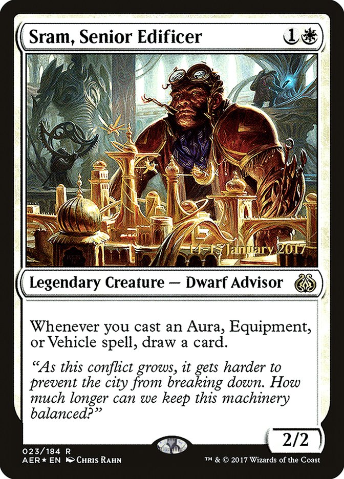 Sram, Senior Edificer [Aether Revolt Prerelease Promos] | Exor Games New Glasgow