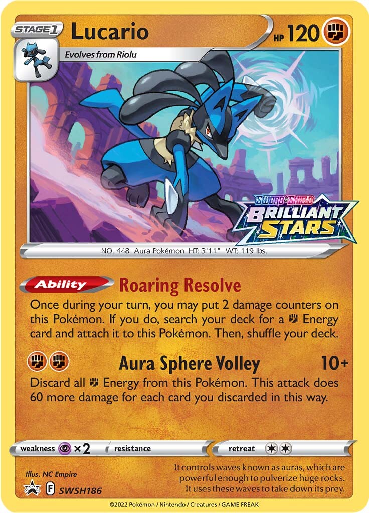 Lucario (SWSH186) (Prerelease Promo) [Sword & Shield: Black Star Promos] | Exor Games New Glasgow