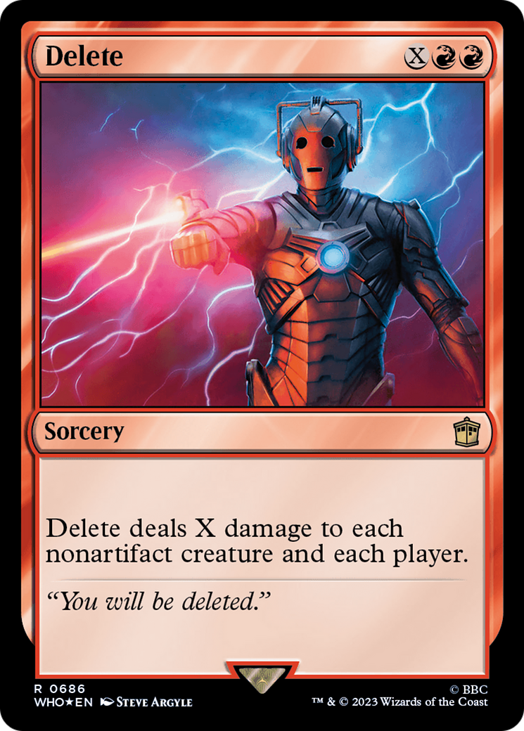 Delete (Surge Foil) [Doctor Who] | Exor Games New Glasgow