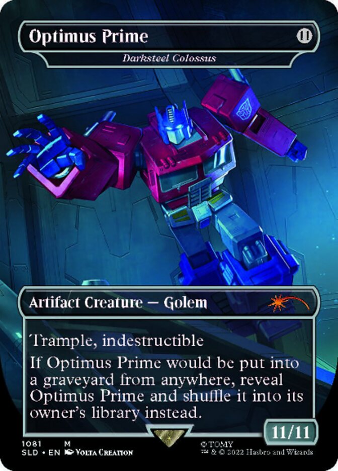 Darksteel Colossus - Optimus Prime (Borderless) [Secret Lair Drop Series] | Exor Games New Glasgow