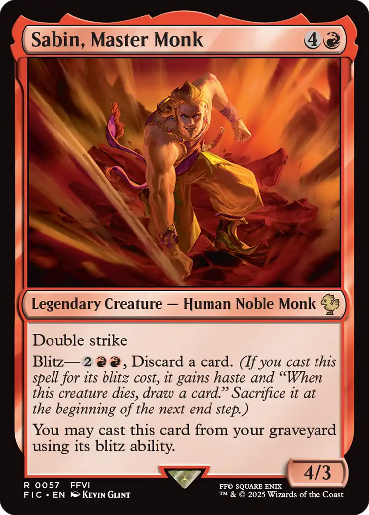 Sabin, Master Monk [FINAL FANTASY Commander] | Exor Games New Glasgow