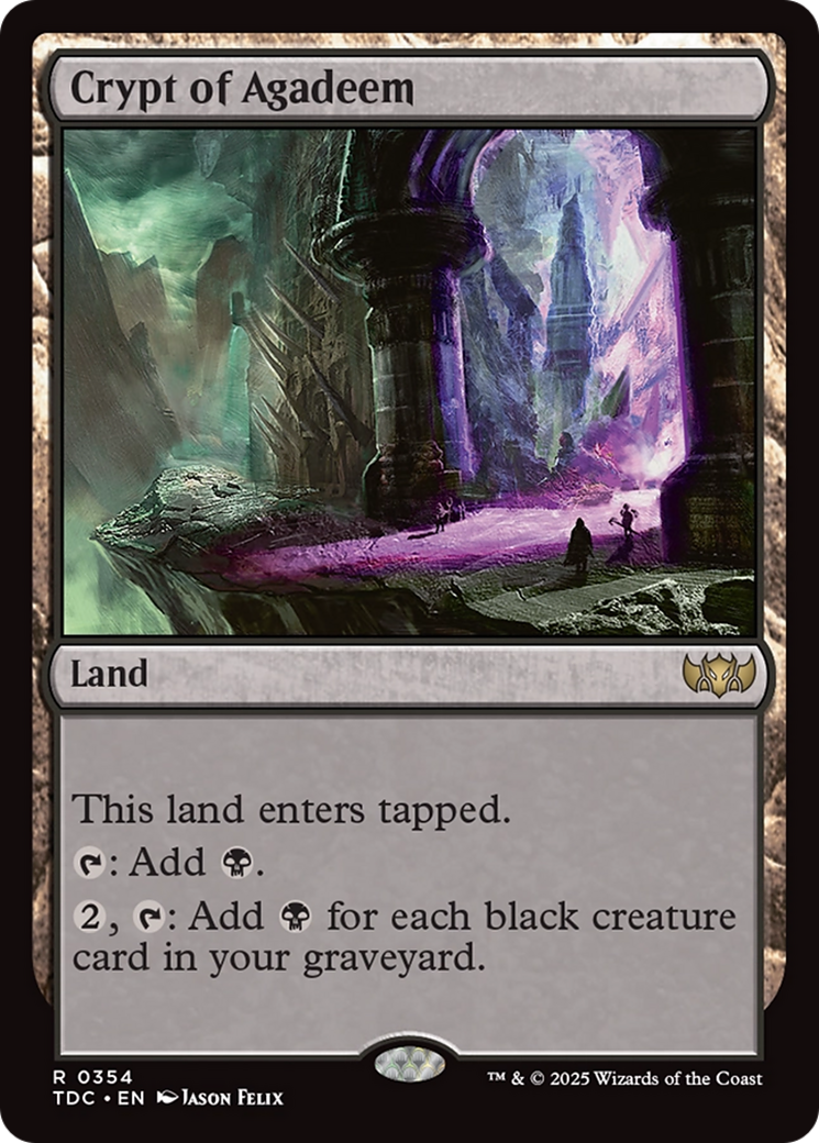 Crypt of Agadeem [Tarkir: Dragonstorm Commander] | Exor Games New Glasgow